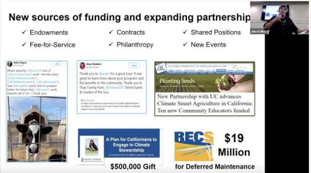 VP Glenda Humiston shared good news during the ANR town hall Nov. 21.