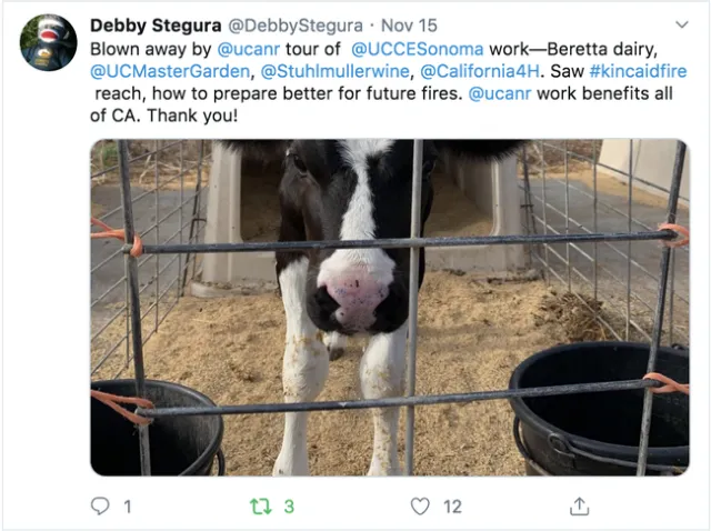 UC alumni regent-designate Debby Stegura met UCCE staff and stakeholders in Sonoma County to learn more about UC ANR serves Californians away from campuses..