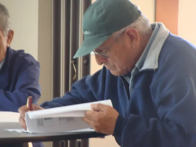 A participant takes the post test