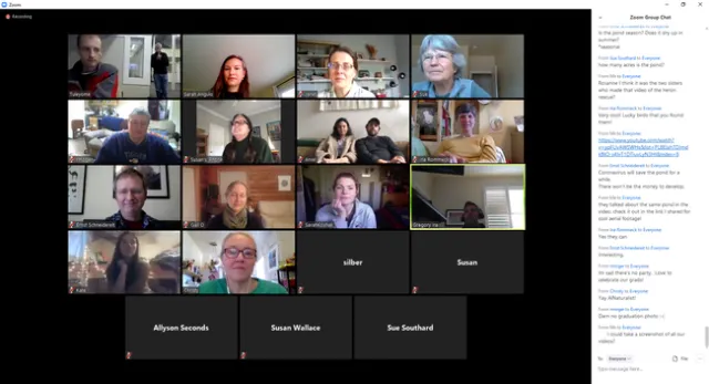 This is an usual graduation photo for the outdoorsy UC California Naturalist Program, but one that says so much about adapting to the shelter-in-place restrictions to slow the spread of novel coronavirus.