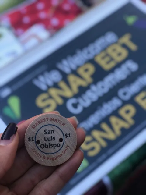 Token for use at the farmers market in SLO County