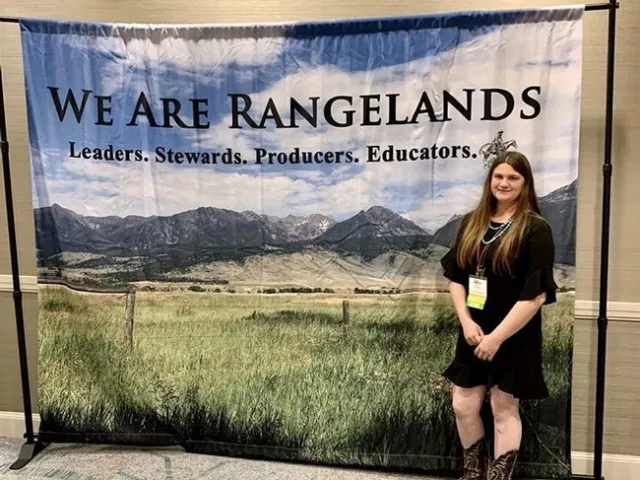 Lily Masopust at the Society for Range Management's annual High School Youth Forum in Denver.