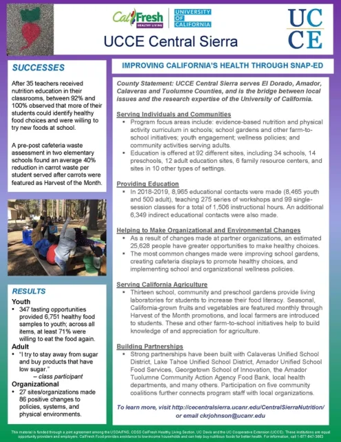 FINAL FFY19 Co Profile Central Sierra 12.19.19