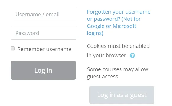 Screenshot of eXtension Login Screen