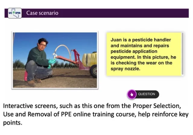 Interactive scenario screen
