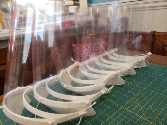 Finished masks with shields