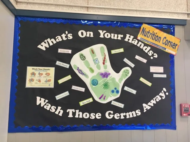 Handwashing message.