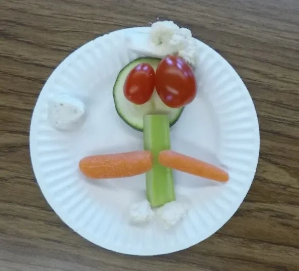 Snack time creativity.