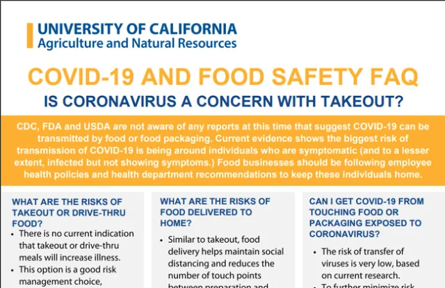 Fact sheets, like this food safety handout by Erin DiCaprio, can be printed and shared.