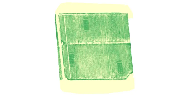 Figure 2 Drone image of a field in Solano County where N rich strips are implemented