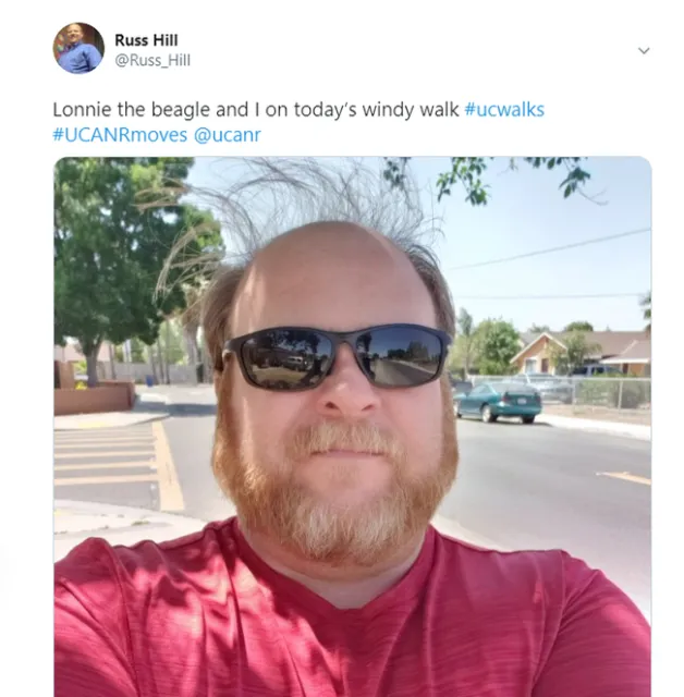 Russ Hill won the social media post raffle.UCWalks2020 socialmediawinner