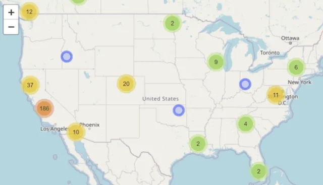 DroneCamp Participants Map