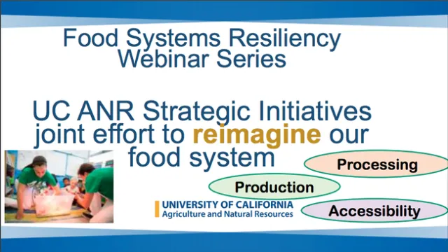 Food systems webinar series