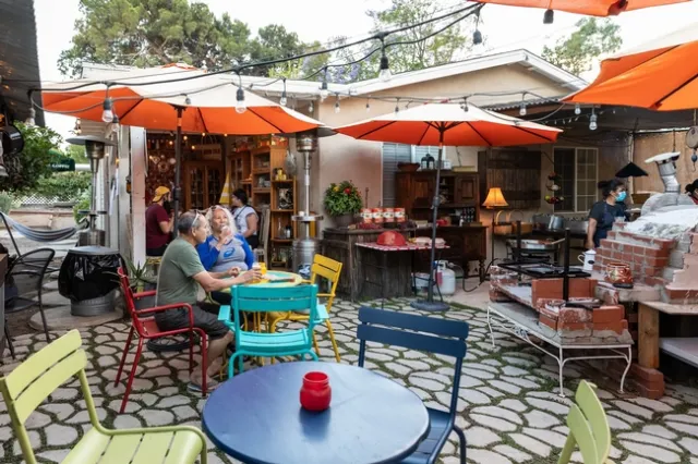 Home kitchen dinner is served safely in a backyard.