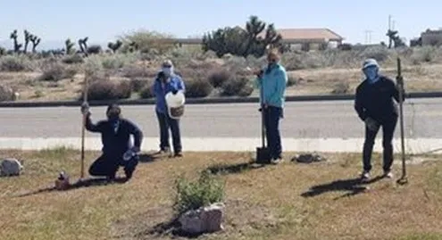 Volunteers demonstrating their spirit of civic duty at the Phelan Post Office(L to R) Darlene House, Barbra Hamilton, Meredith Hergenrader, and Debi Dossey.