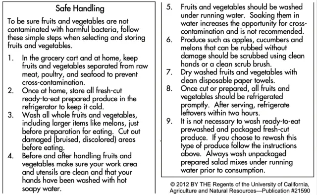 Safe Handling of Fruits & Vegetables [UCANR #21590]