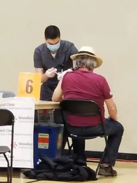 Look who's getting his first dose!