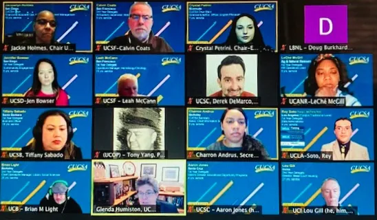 VP Humiston fielded questions about ANR from CUCSA delegates. Screenshot by Dohee Kim