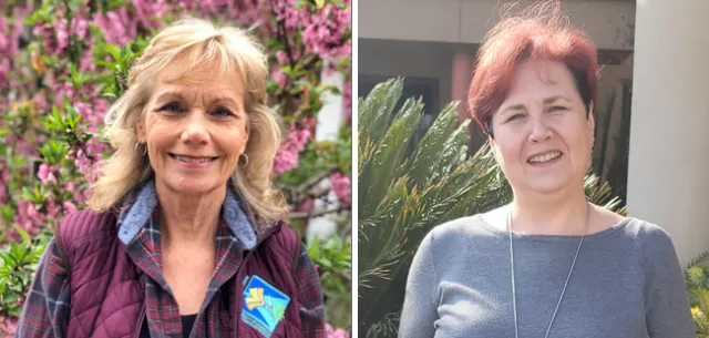 Headshot images of new coordinators Julie and Aliya