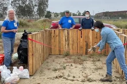 Debbie Schnur (far right) with fellow Master Gardeners at the Root 66 Project Ribbon Cutting