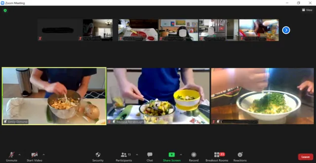 CFHL Educators cooking with families