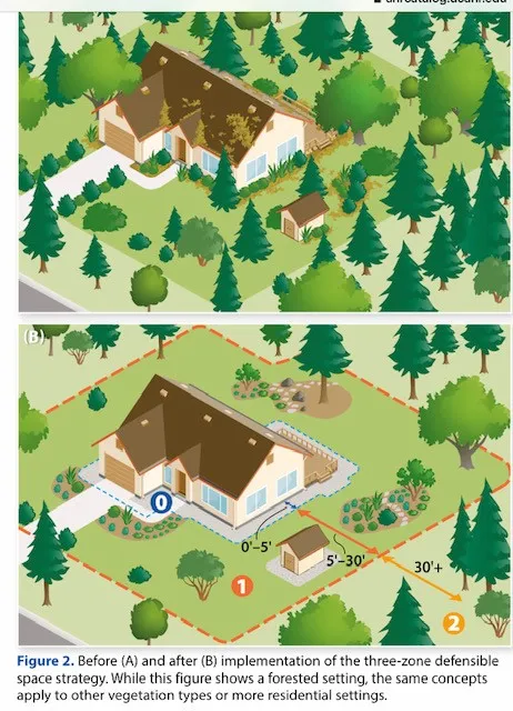 Zones before and after