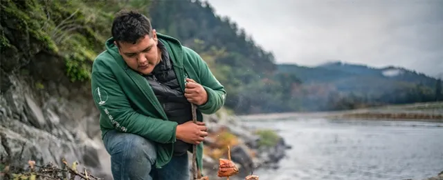 Samuel Gensaw (Yurok), co-founder of the Ancestral Guard, is featured in the film Gather.