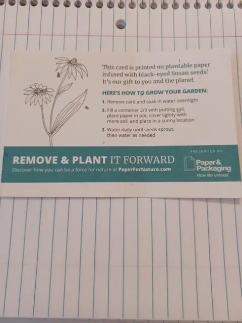 seed card to plant