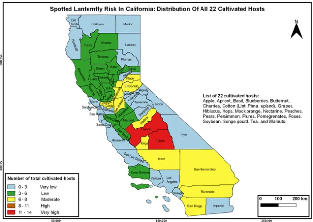 Distribution-22 cultivated hosts