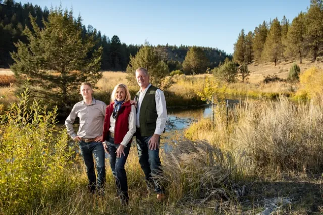 From right, Glenn and Marie Nader and their son, Alan, are dedicated to promoting water conservation and soil health on their working cattle ranch in Modoc County. Photo courtesy of Glenn Nader