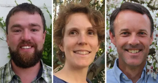 From left, Tom Getts, Beatriz Nobua-Behrmann, David Haviland