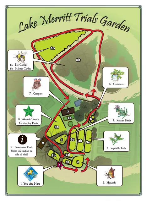 Lake Merritt Trials Garden Self Guided Tour Map