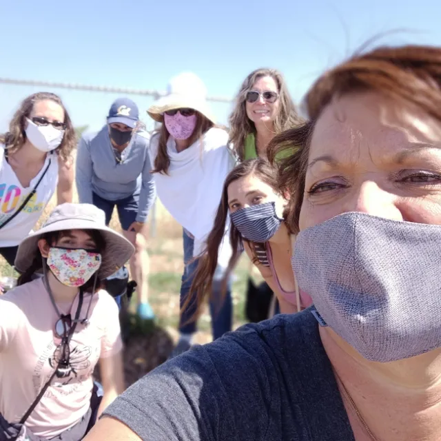 Susan Weaver, right, and UCCE Santa Clara County colleagues walked at Martial Cottle Park for UC Walks in 2021.