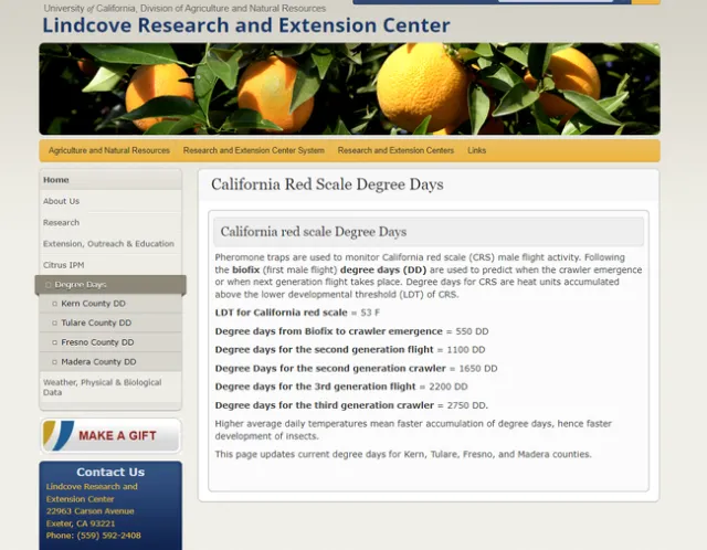 CRS Degree days LREC Website
