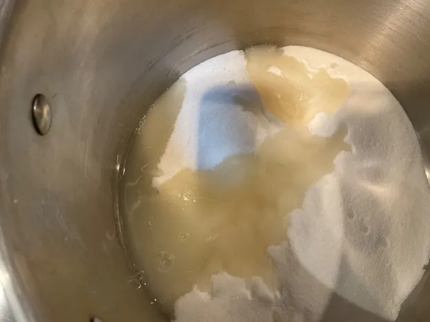 Lemon Juice and Sugar in Pot