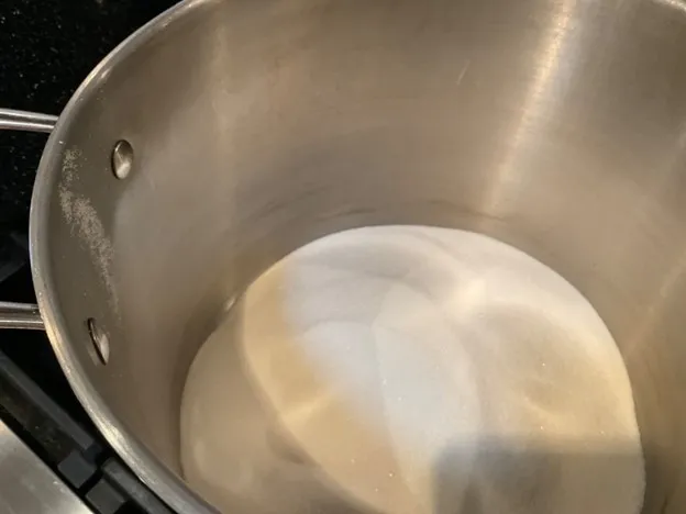 sugar in pot