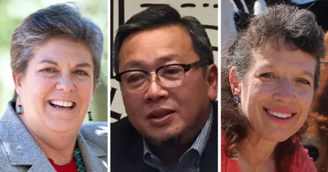 Headshots of the three people