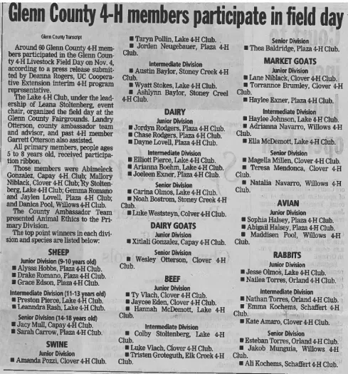 Glenn County 4-H Livestock Field Day Press Release Newspaper Clipping 2017-2018_001