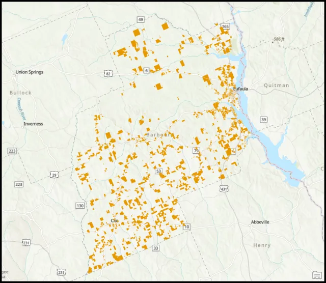 Parcels in Barbour County, Alabama
