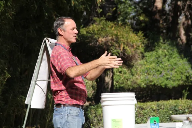 A man presents research.