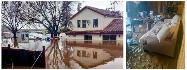 La casa de María Teresa Morales, ubicada a un lado de su granja JM Farmers Organic en Gilroy en el condado de San Benito quedó completamente inundada tras las tormentas.