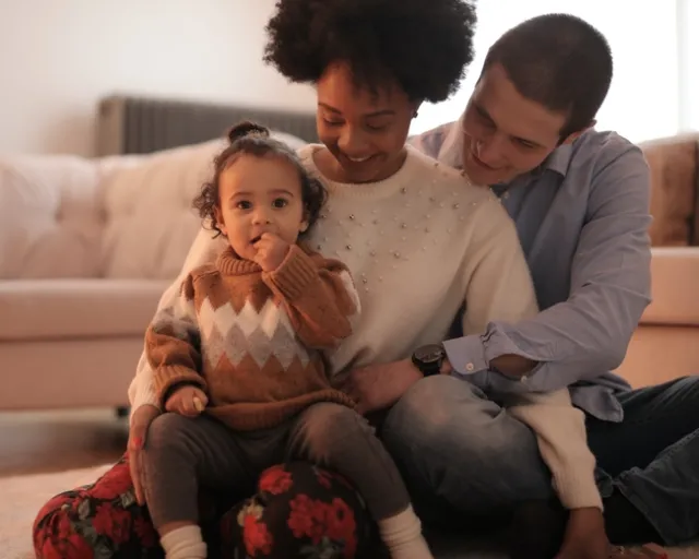 Young couple with a child