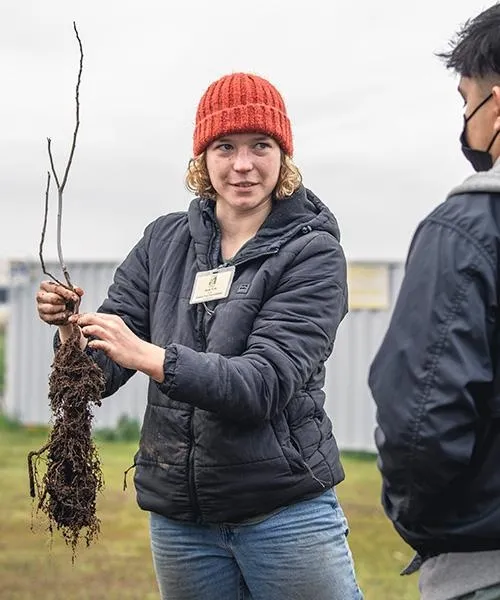 Sam Vitt, a fourth-year environmental science and management major (Matthew Chan/UC Davis)