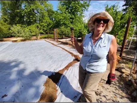 Chrissy Freeman gardening
