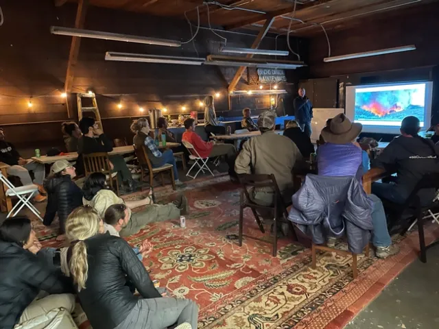 Brice Muenzer from CAL FIRE BEU discussing prescribed burning with CAL FIRE.