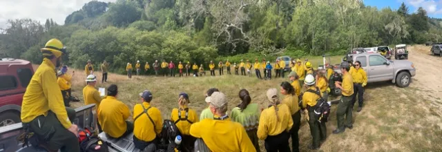 Briefing at Santa Lucia with TREX participants.