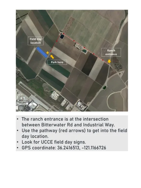 2023 CA FWOL Field Day flyer with a map Page 2