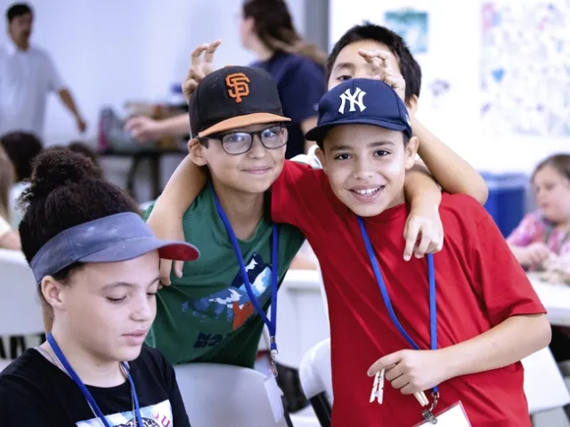Kids smile and pose for the camera during Ag-Venture camp