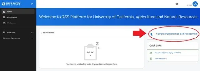 Screenshot of website with red arrow pointing to 