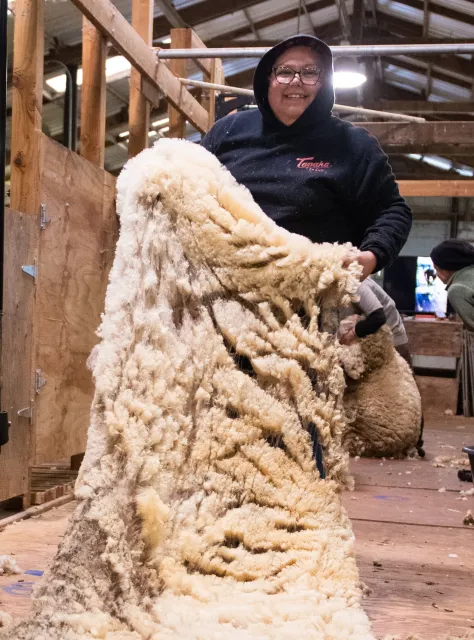 Angelica close up with fleece